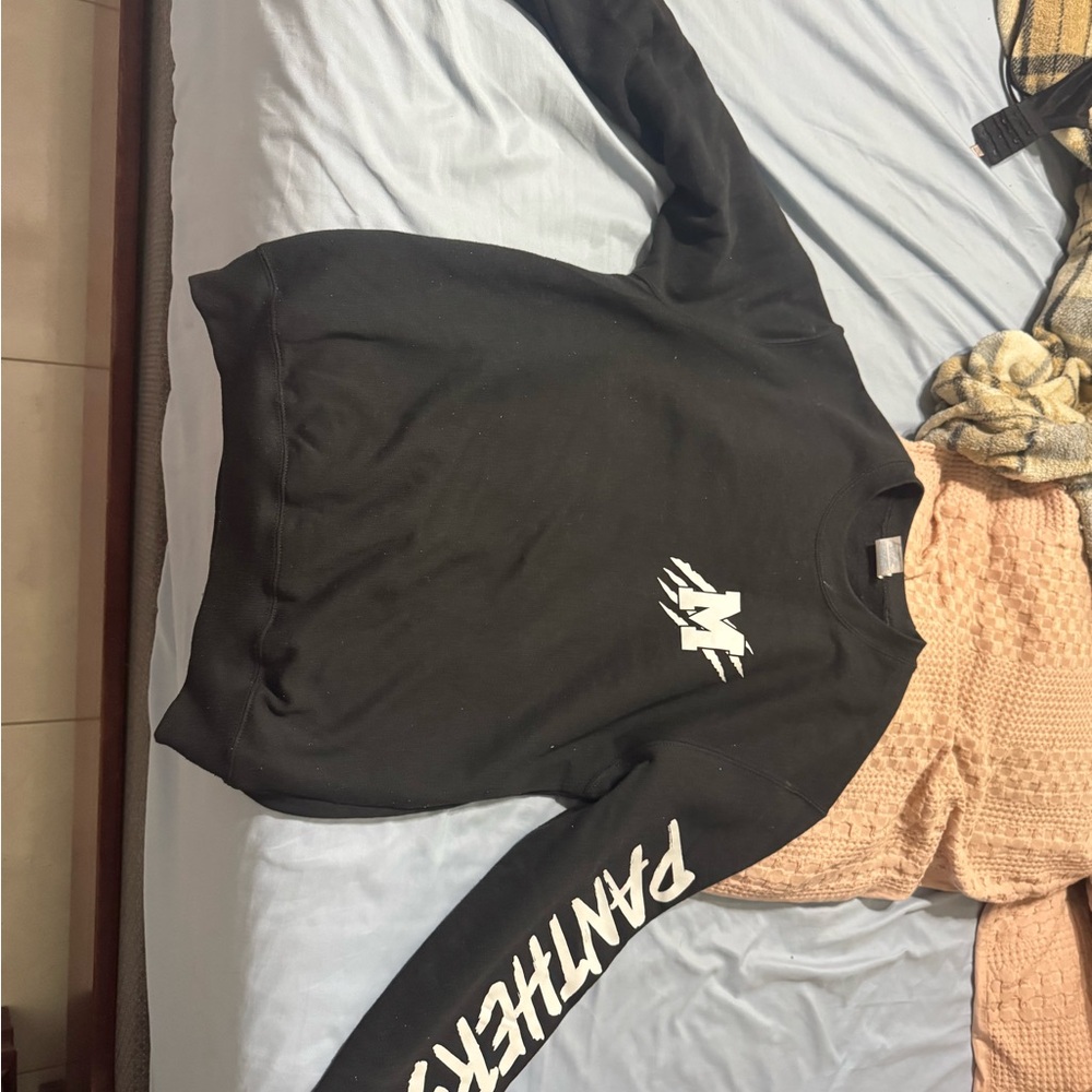 Port and Company Black (Panthers) Kids Sweater